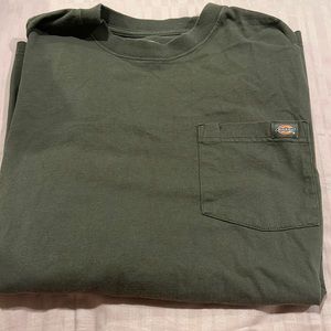 men’s dickies long sleeve pocket tee